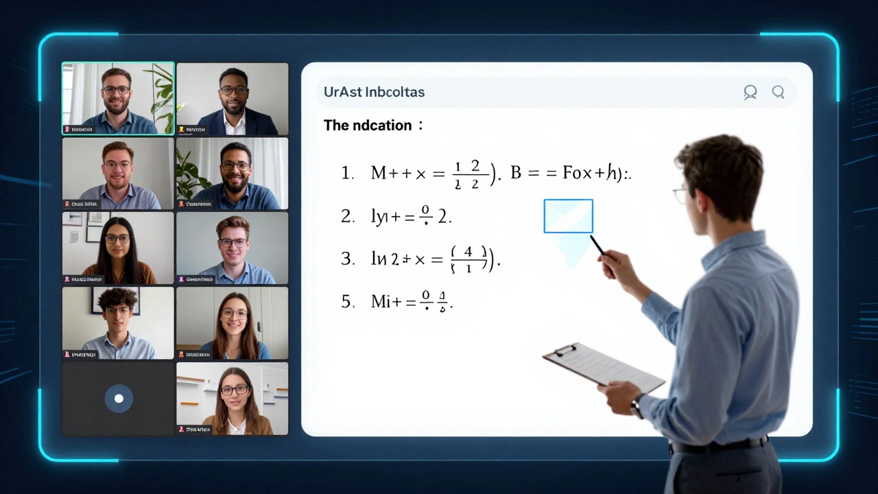 An AI tutor adapts math problems in real-time as a student learns online.