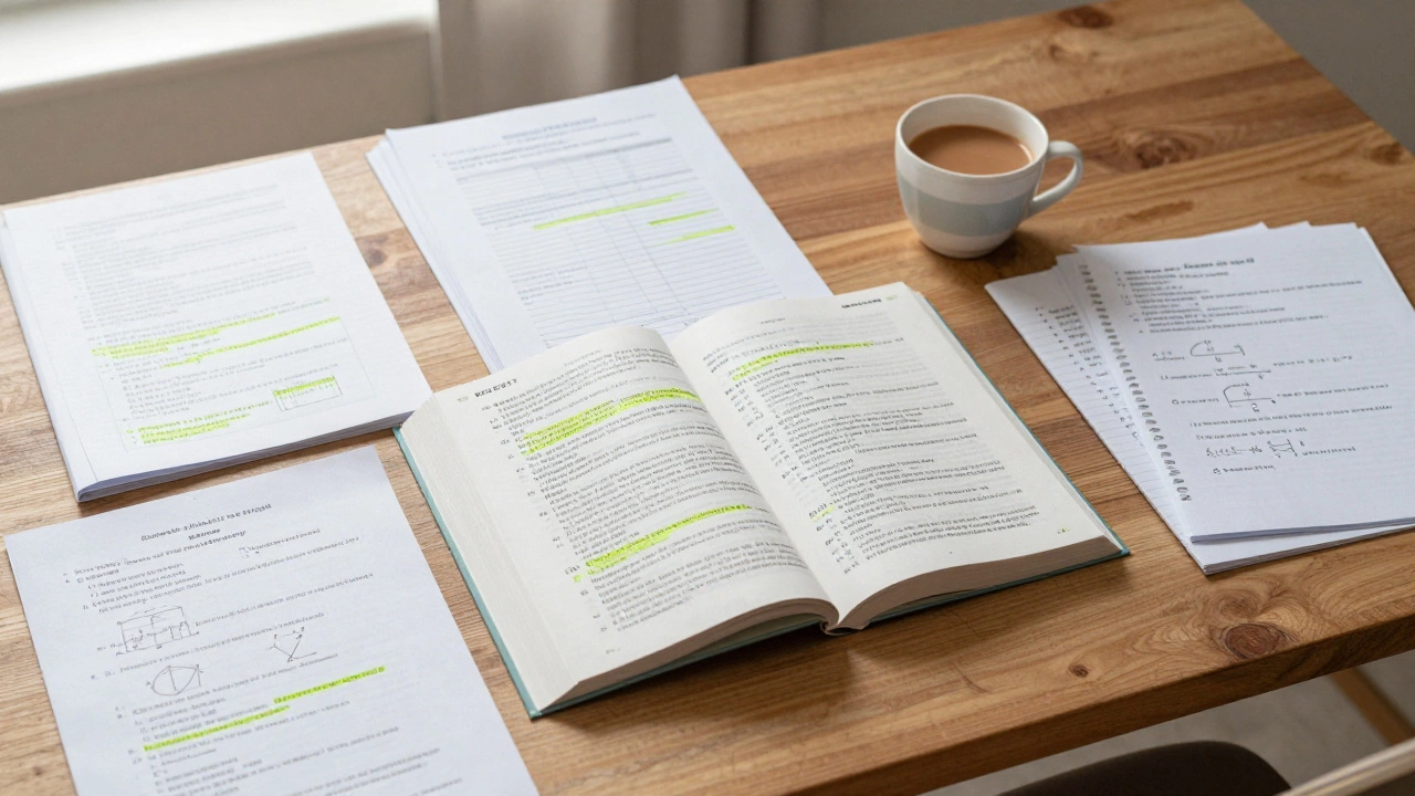 Organized study desk with NCERT books and notes for effective exam preparation