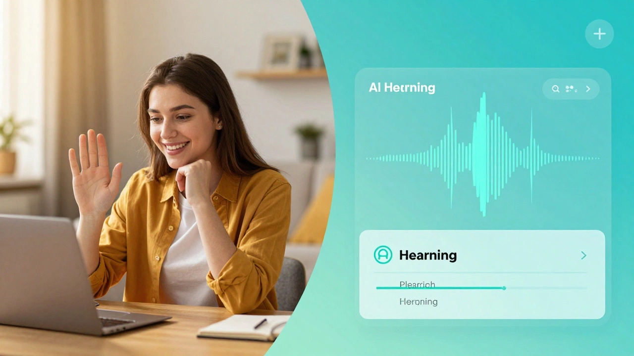 Split image contrasting human tutoring warmth with AI tech precision