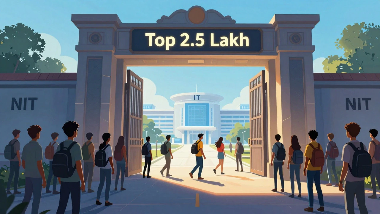 Metaphorical gate showing students qualifying for JEE Advanced